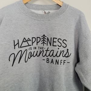 Gildan Gray Crewneck Oversized Sweater Large